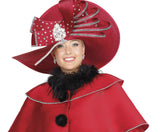 Elite Champagne h6116 red big hat