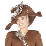 Elite Champagne H6154 brown brim hat