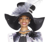 Elite Champagne H6166 black big hat