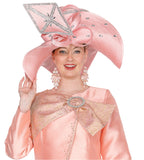 Elite Champagne H6206 pink big hat
