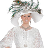 Elite Champagne H6207 white big hat