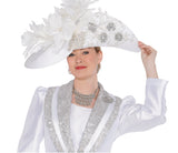 Elite Champagne H6214 white big hat