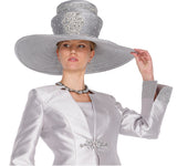 Elite Champagne H6216 silver big hat