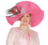 Elite Champagne H6217 pink big hat
