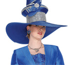 Elite Champagne H6220 royal blue big hat