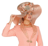 Elite Champagne H6251 pink big hat