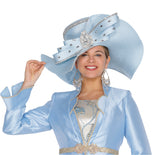 Elite Champagne H6255 light blue big hat