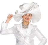 Elite Champagne H6265 white big hat