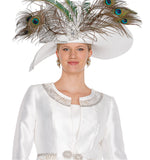 Elite Champagne H6266 white big hat
