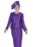 Elite Champagne 5909 purple jacket dress