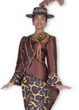 Elite Champagne 5974 brown skirt suit