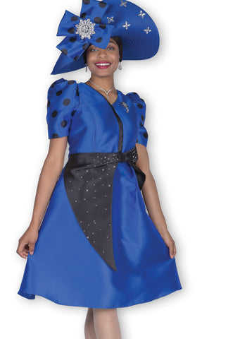 Elite Champagne 6018 royal blue dress