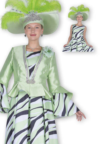 Elite Champagne 6023 green jacket dress