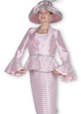 Elite Champagne 6055 pink skirt suit