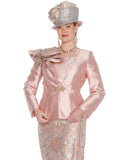 Elite Champagne 6101 pink skirt suit