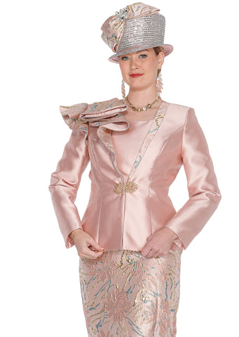Elite Champagne 6101 pink skirt suit