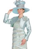 Elite Champagne 6107 light blue jacket dress