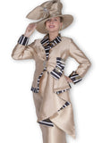 Elite Champagne 6118 cream skirt suit