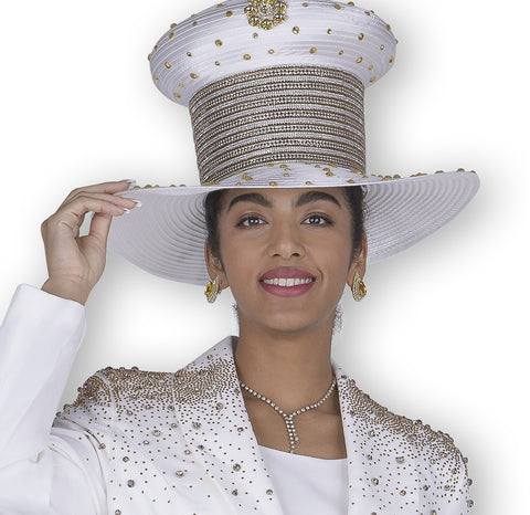 Elite Champagne H6151 off white big hat