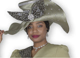 Elite champagne 6154 green big hat