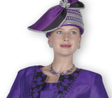 Elite Champagne H6158 purple fitted hat