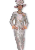 Elite Champagne 6161 pink skirt suit