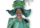 Elite Champagne H6166 green big hat