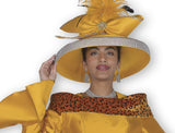 Elite Champagne H6167 gold big hat