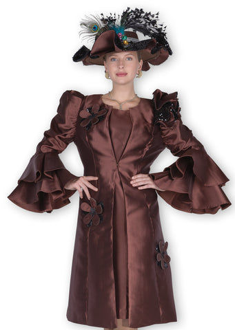 Elite Champagne 6172 brown jacket dress