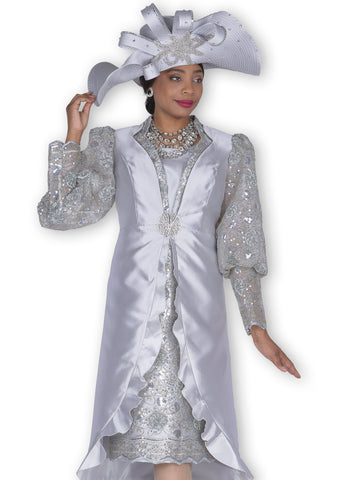 Elite Champagne 6203 silver jacket dress