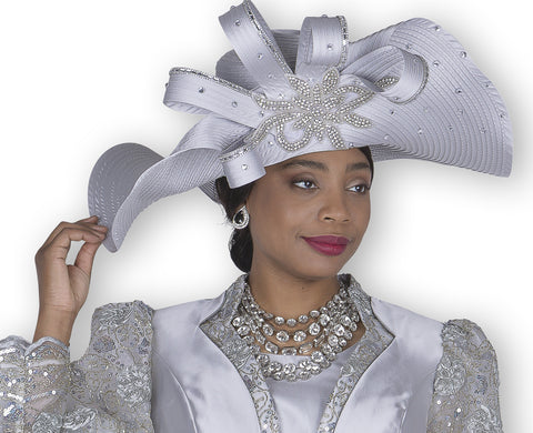 Elite Champagne H6203 silver big hat
