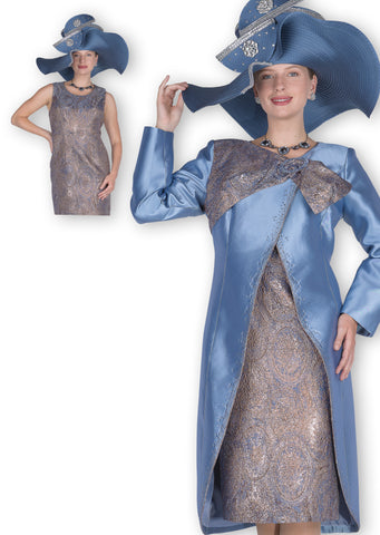 Elite Champagne 6206 blue jacket dress