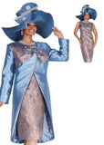 Elite Champagne 6206 light blue jacket dress