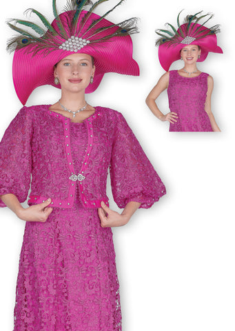 Elite Champagne 6207 fuchsia pink jacket dress