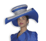 Elite Champagne H6210 royal blue big hat