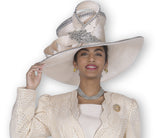 Elite Champagne H6212 gold big hat