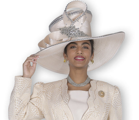 Elite Champagne H6212 gold big hat