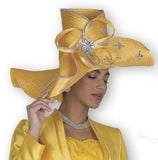 Elite Champagne H6213 gold big hat