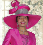 Elite Champagne H6220 fuchsia big hat