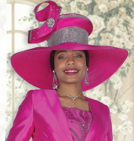 Elite Champagne H6220 fuchsia big hat