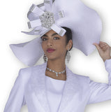 elite Champagne H6251 white big hat