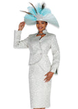 Elite Champagne 6252 mint green skirt suit