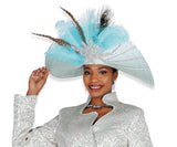 Elite Champagne H6252 mint green big hat