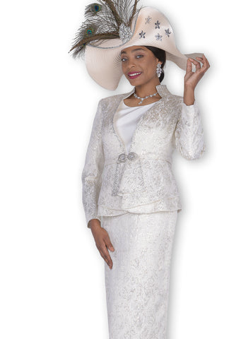 Elite Champagne 6254 champagne gold skirt suit