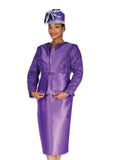 Elite Champagne 6257 purple skirt suit