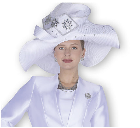 Elite Champagne H6262 white big hat