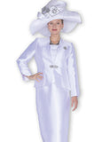 Elite Champagne 6262 white skirt suit