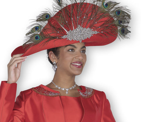 Elite Champagne H6266 red big hat