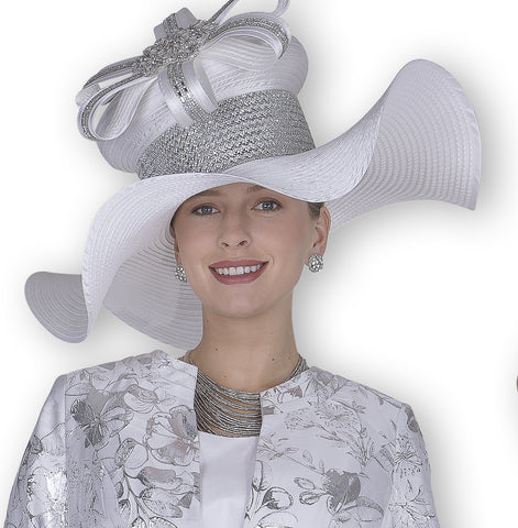 Elite Champagne H6269 silver big hat
