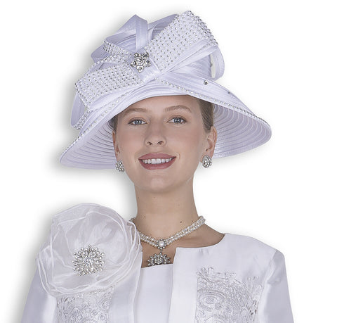 Elite Champagne H6359 white brim hat
